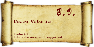 Becze Veturia névjegykártya